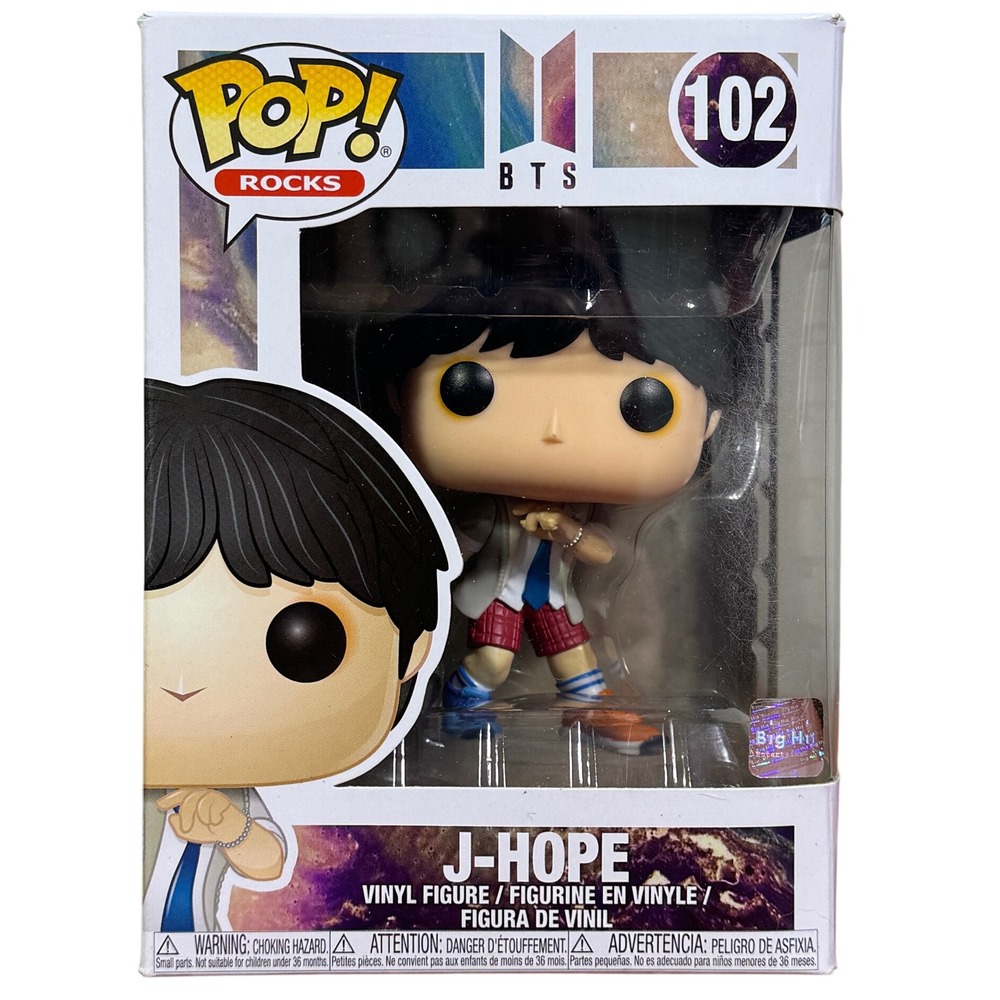 Funko Pop Rocks BTS J-HOPE #102 Vinyl Figure Big Hit Authentic K-POP Figurine
